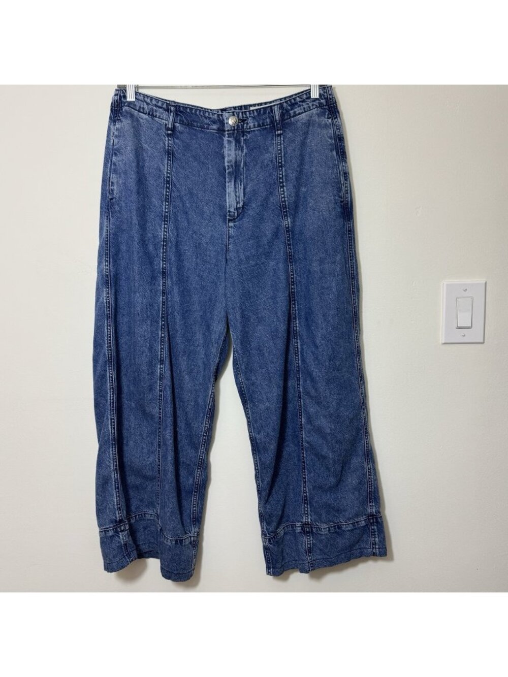 Rag & Bone Featherweight Arianna Ankle-Length Palazzo Jeans Size 33 In Beekman